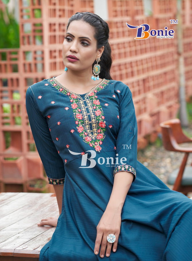 Honey By Bonie Amazing Thread Work Designer Kurti Wholesale Price In Surat